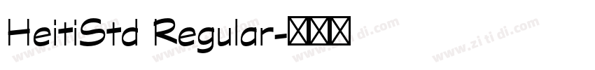 HeitiStd Regular字体转换